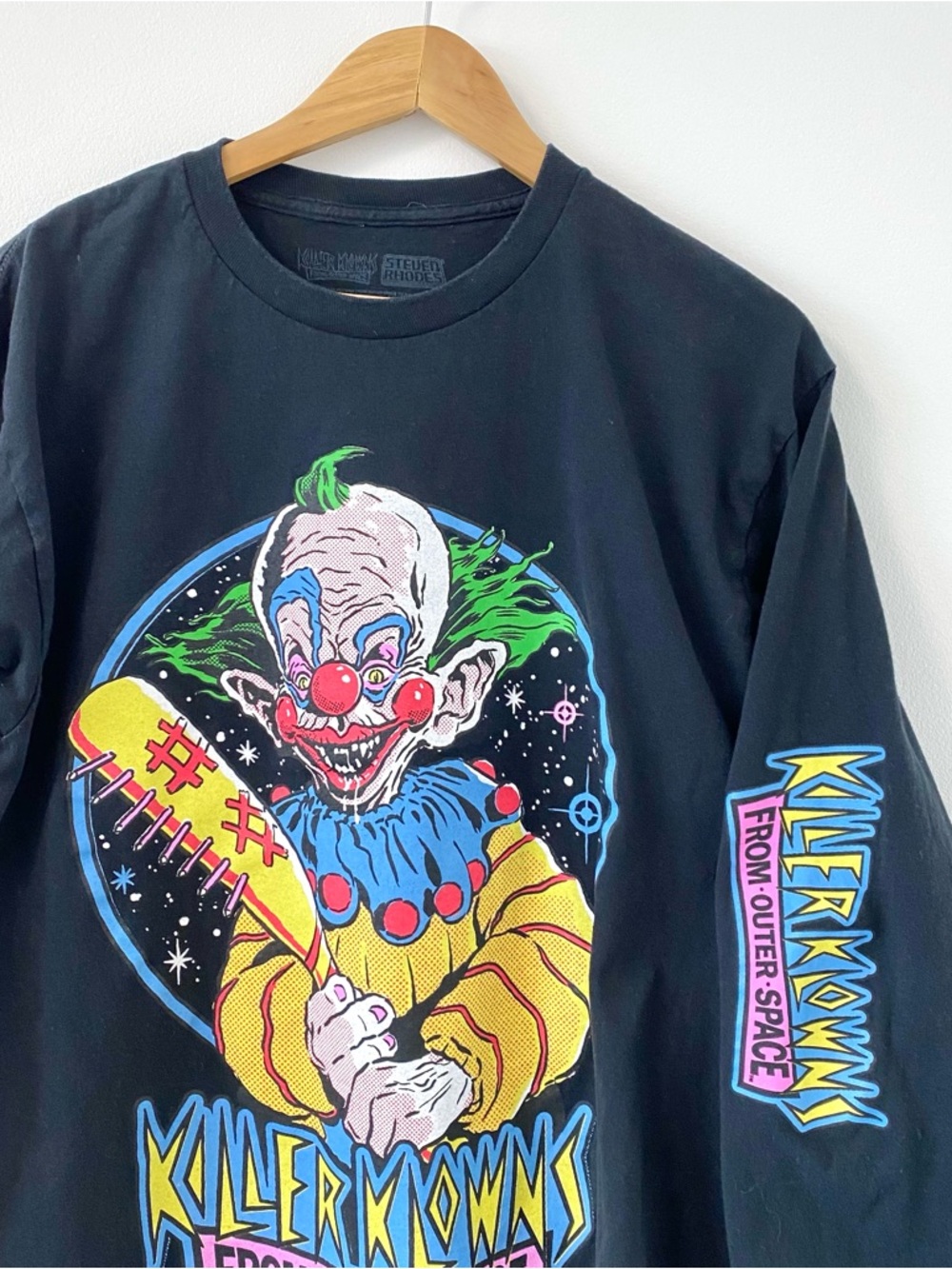 Steven Rhodes Killer Clowns From Outer Space Long Sleeve Graphic Tee Large